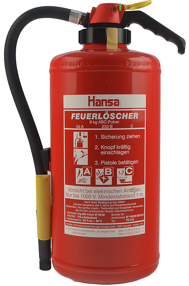 Berndt Gefahrgutausrüstung  Feuerlöscher, 6kg ABC, Aufladelöscher